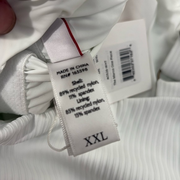 Andie The Marco One Piece Rib Swimsuit White Size XXL NWT - Picture 7 of 9